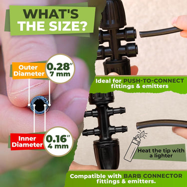 Detachable & Easy to Clean – Prevent clogging and ensure long-lasting performance with easy-to-clean irrigation drip heads.
